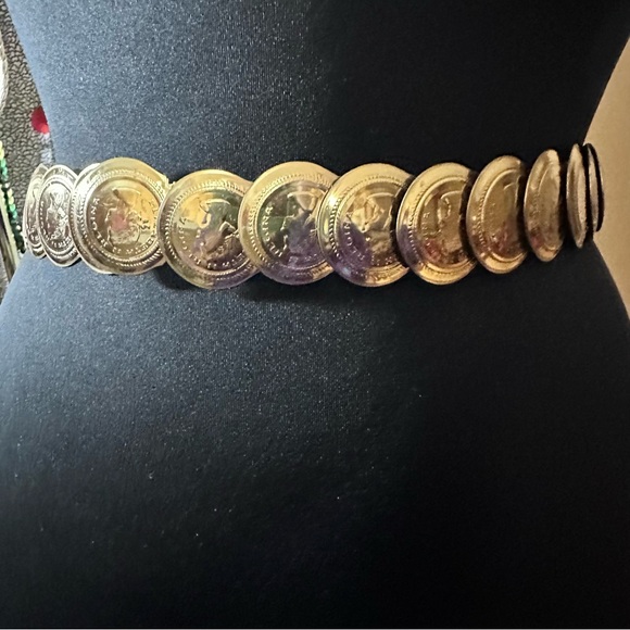 Vintage Gold tone Coin Belt